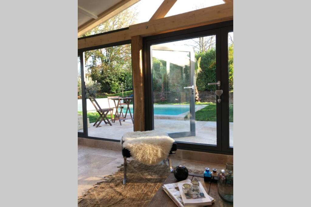 Cottage Normand Avec Sa Grande Piscine Chauffee Toute L Annee Sur Parc Arbore Et Clos En Plein Coeur De La Campagne Adapte Aux Kids Et Dog Friendly Saint-Antonin-de-Sommaire Ngoại thất bức ảnh